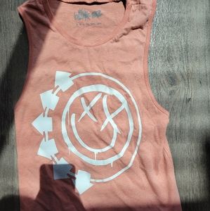 Blink 182 muscle tee tangerine/peach color size small